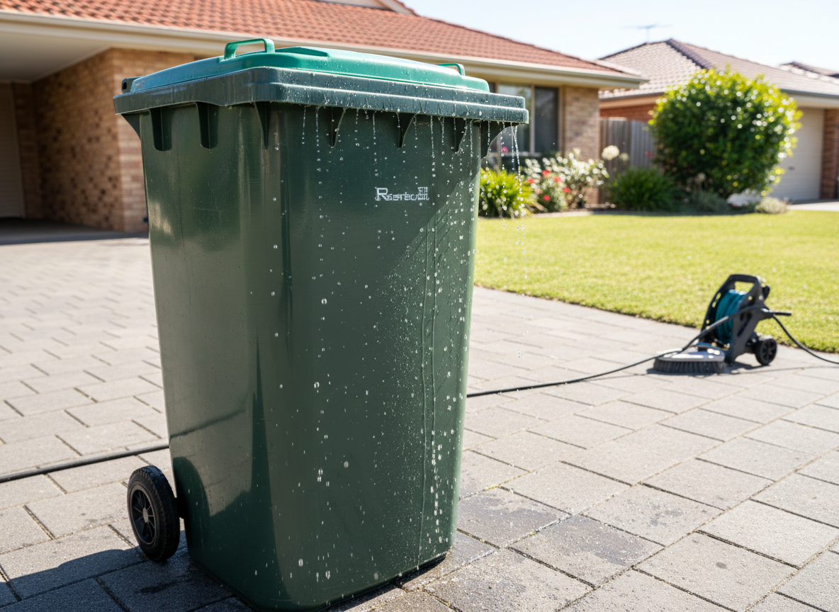 Clean wheelie bin after cleaning